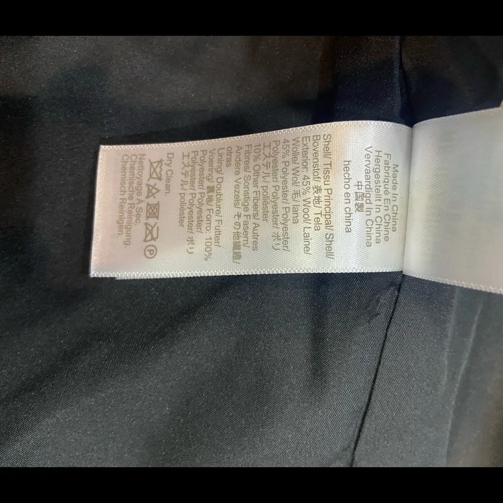 NWT JCrew Black wool blend city coat.  Size 10 sold out. - Picture 10 of 16